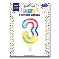 Bougie chiffre pailletée, 3 - Image principale