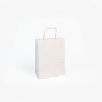 Paquet de 25 sacs kraft lisse 100g, 16x8x21cm, Blanc - Image principale