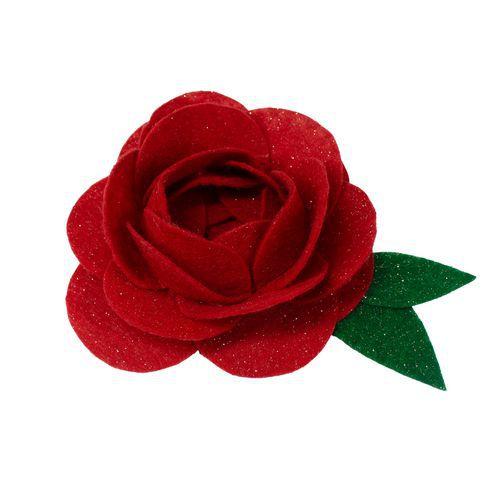 Illustration de : Pochette de 10 coupes de feutrine pailletée, 24 x 22 cm