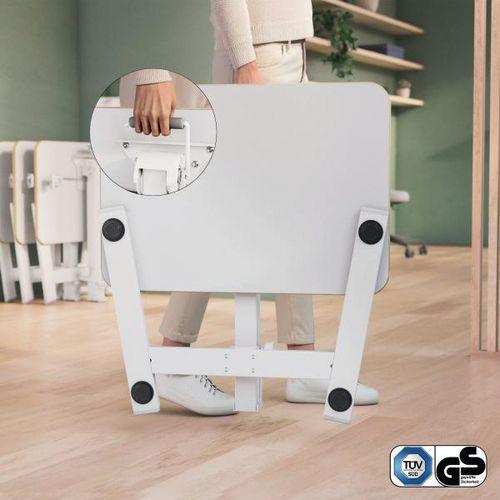 Illustration de : Bureau Ergo assis debout pliable - Leitz