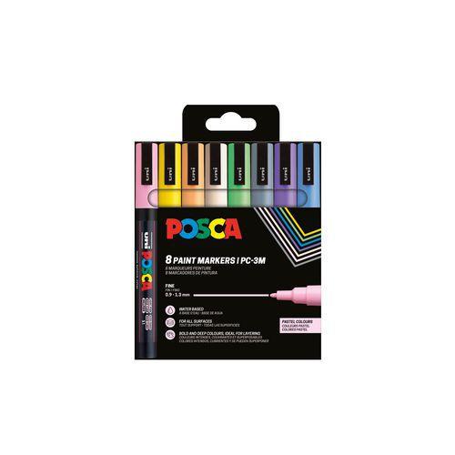 Set 8 markers POSCA pastel pointe conique fine 1,5 mm thumbnail image 1