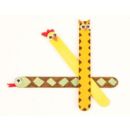 Illustration de : Sachet 100 bâtonnets bois naturel 150 x 18 x 1,5 mm - Innspiro