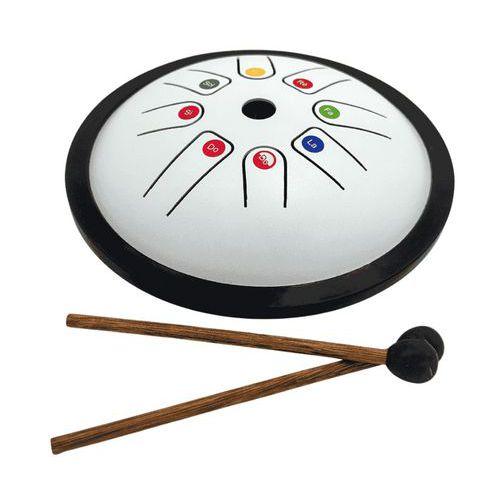 Illustration de : Tongue drum blanc 18 cm - Fuzeau