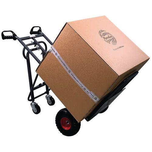 Illustration de : Diable chariot combiné - 3 positions - Capacité 250 kg - Manutan Expert