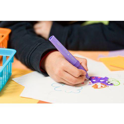 Illustration de : Etui 12 feutres à dessin ''comfort grip'' - Bic kids