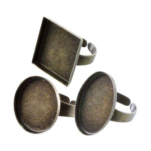 Lot de 15 bagues creuses en bronze à décorer thumbnail image 1