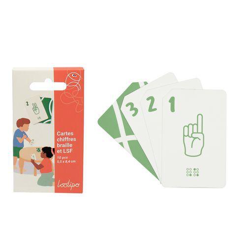 Illustration de : Cartes braille chiffres