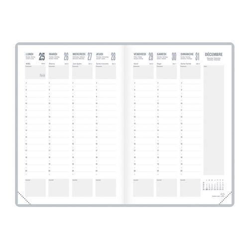 Illustration de : Agenda semainier 10 x 15 cm 1 semaine sur 2 pages - Lecas