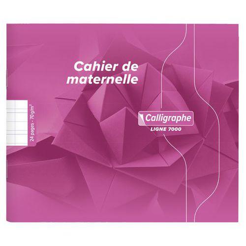 Illustration de : Cahier maternelle 24 pages 17x14.7 70g double ligne 3mm - Calligraphe