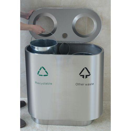 Illustration de : Poubelle Tri-Selectif 2x41L - Vepabins
