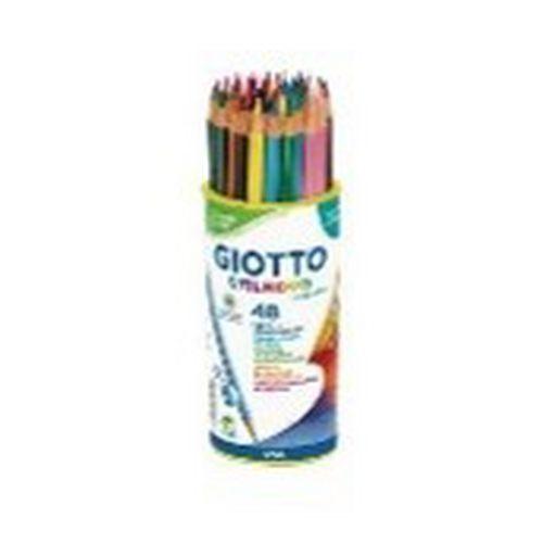 Illustration de : Pot 48 crayons couleurs stilnovo aquarellables - Giotto