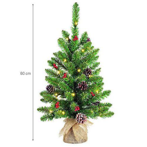 Illustration de : Sapin de noël artificiel de table Creston Mini LED