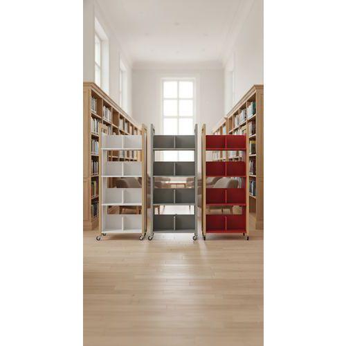 Illustration de : Tour à livres Ellipse enfant structure bois - Manutan Expert