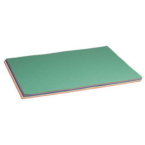 Illustration de : Paquet 24 feuilles papier dessin couleur à grain Tulipe 160 g A3