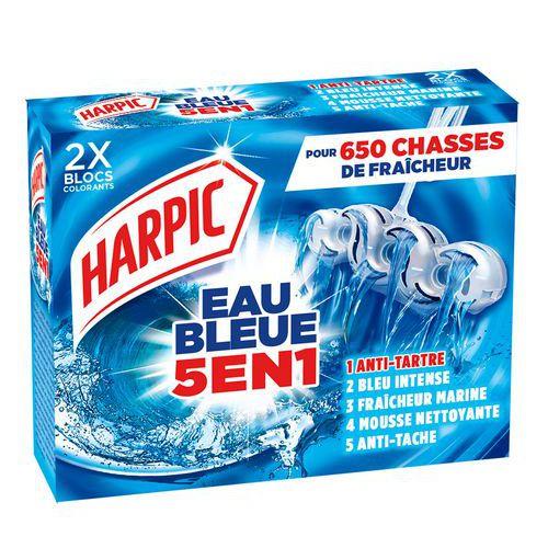 Illustration de : Bloc eau bleue antitartre fraîcheur marine - Harpic