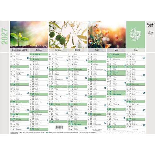 Illustration de : Calendrier mural banque Equology - 2027 - 14 mois - Quo Vadis