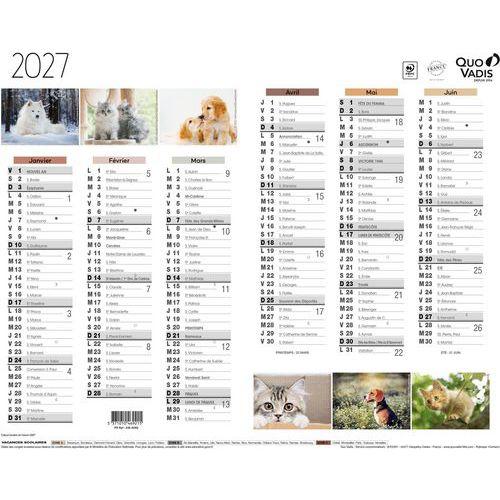 Illustration de : Calendrier 2027 Animaux Fantaisie - Quo Vadis
