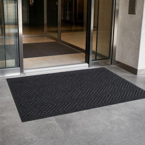 Illustration de : Tapis d'entrée polypropylène à chevrons - Longueur 90 cm - Notrax