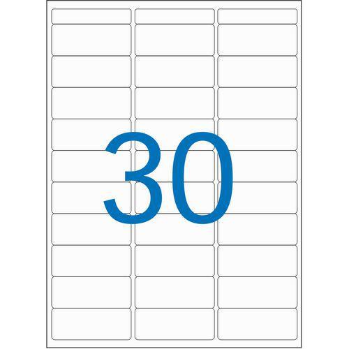 Illustration de : Etui A5 de 480 étiquettes blanches multi-usages 19 x 38 mm - Agipa