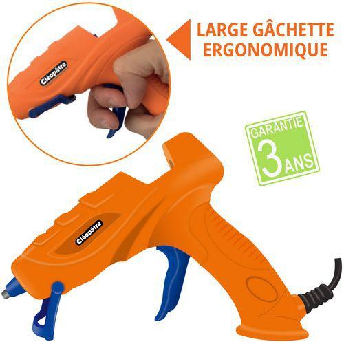 Illustration de : Pistolet à colle basse température et 2 recharges - Cléopâtre
