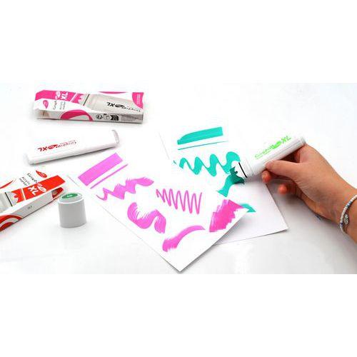Illustration de : Lot 6 marqueurs acrylique pointe extra-large 19 mm couleurs assorties