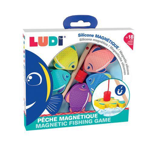 Illustration de : Jeu de pêche à la ligne magnétique de 5 poissons - Ludi