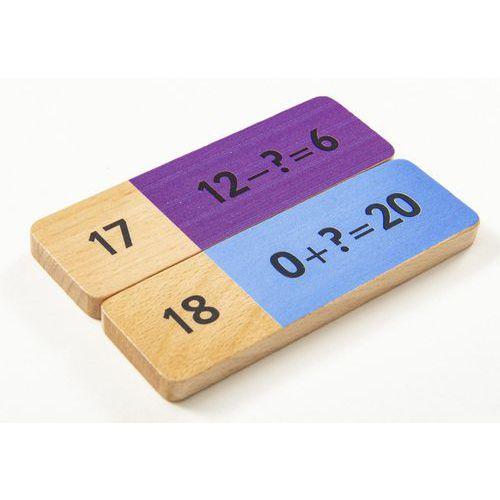 Illustration de : Dominos additions et soustractions en bois 40 pièces - Educational