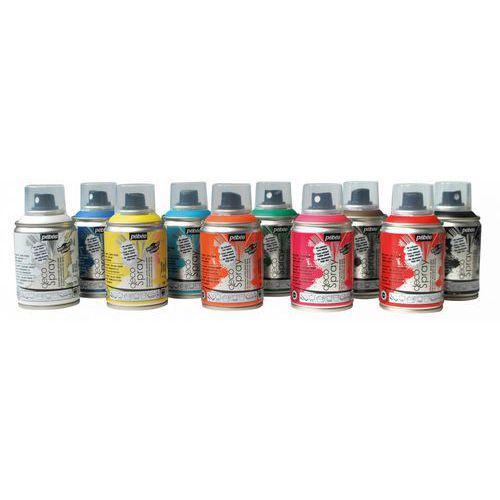 Illustration de : Lot 10 décospray peinture acrylique 100 ml couleurs ass - Pébéo