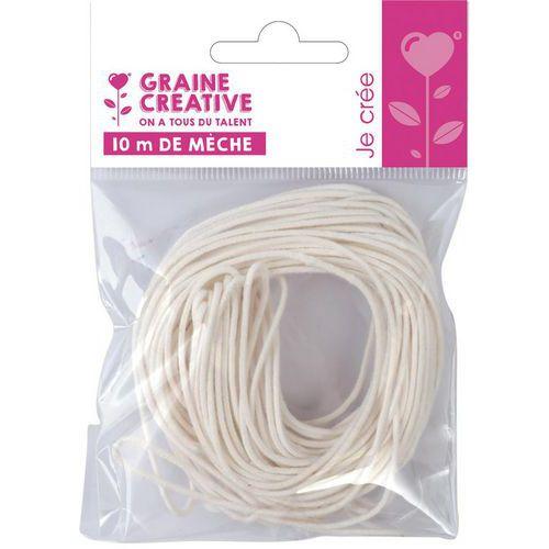 Illustration de : Bobine 10 m mèche bougie sans paraffine - Graine créative