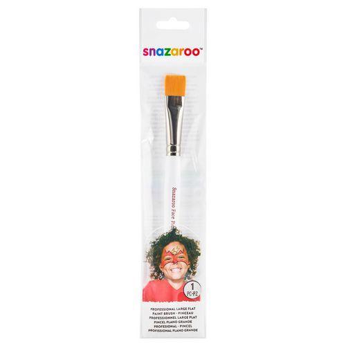 Illustration de : Pinceau maquillage large blanc plat - Snazaroo