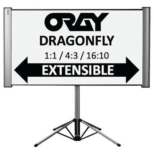 Illustration de : Ecran de projection portable Dragonfly 101 x 180 cm - Oray