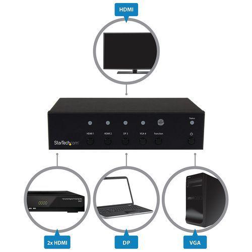 Illustration de : Switch/convertisseur automatique : DP, HDMI, VGA vers HDMI-4K-StarTech