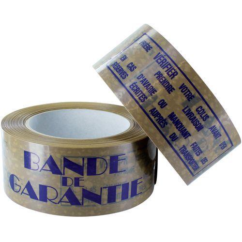 Illustration de : Adhésif PVC - Imprimé « Bande de garantie »