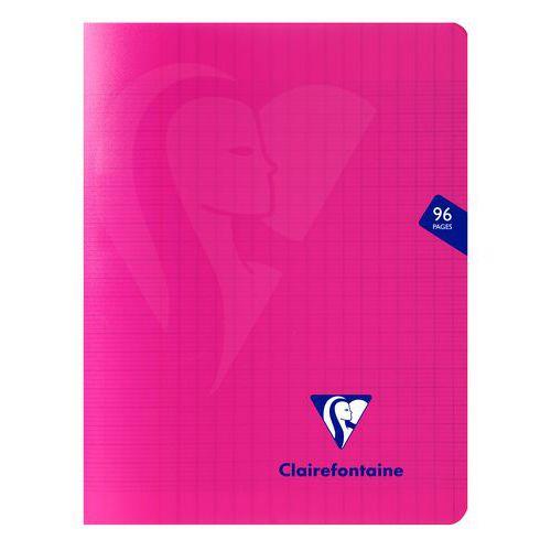 Illustration de : Mimesys cahier piqué polypro 17x22cm 96p séyès - Clairefontaine