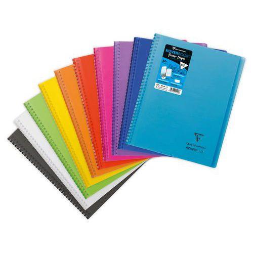 Illustration de : Cahier dessin 22,5x29,7cm spiralé 100 pages Koverbook - Clairefontaine