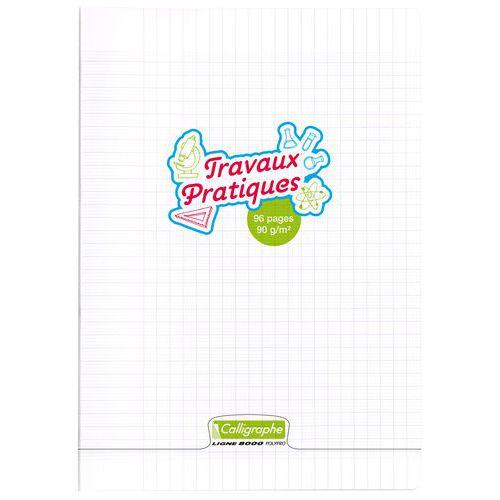 Illustration de : Cahier TP piqué incolore A4 96 pages séyès/uni 90g - Calligraphe