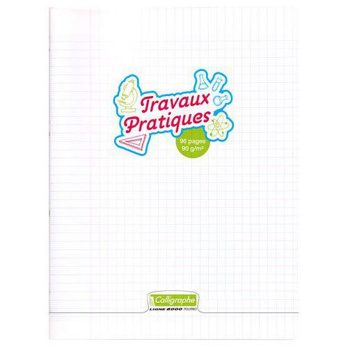 Illustration de : Cahier TP piqué incolore 24x32cm 96 pages séyès/uni 90g - Calligraphe