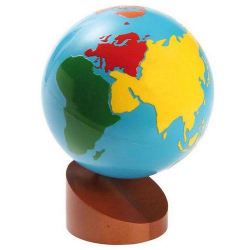 Illustration de : Globe des continents colorés