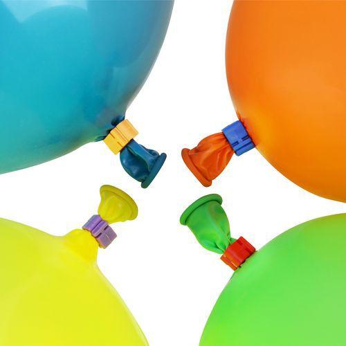 Illustration de : Clips fermeture de ballon en plastiques couleur (x50)