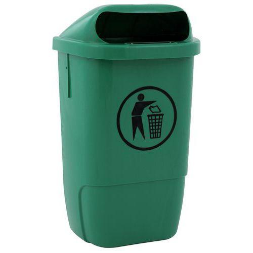 Illustration de : Poubelle d'extérieur plastique - 50 L
