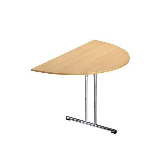 Illustration de : Table Demi Rond pliante Chromeline