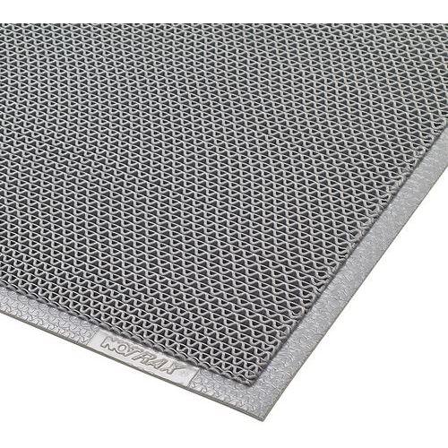 Tapis entrée extérieur grattant avec design en vague 60x90 Gris thumbnail image 1