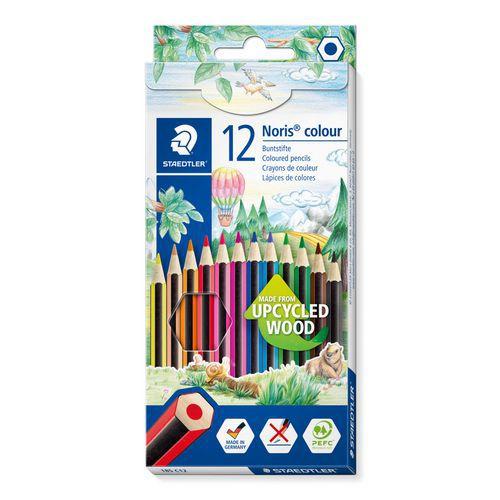 Illustration de : Etui 12 crayons couleurs noris colour - Staedtler