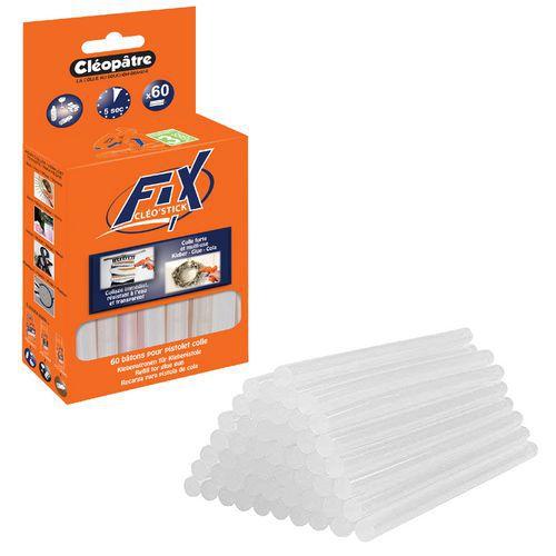 Illustration de : Atelier scolaire 180 bâtons colle Ø7 1 pistolet 2 pinces - Cléopâtre
