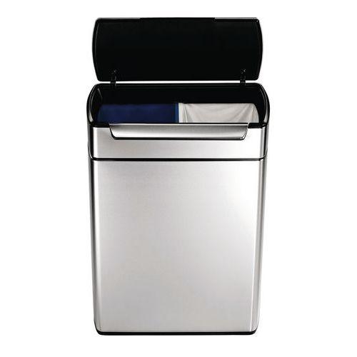 Poubelle rectangulaire Touch-Bar - 2 x 24 L thumbnail image 1