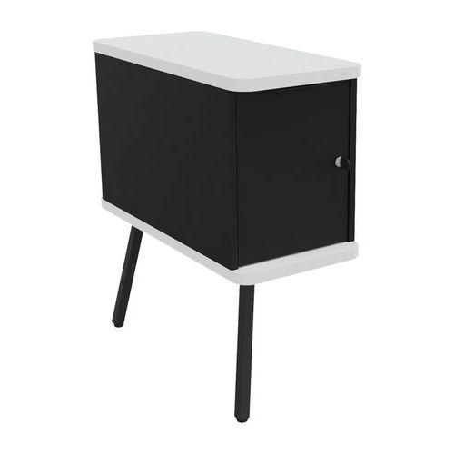 Caisson suspendu Alto solo noir 2 pieds 1 porte top blanc thumbnail image 1