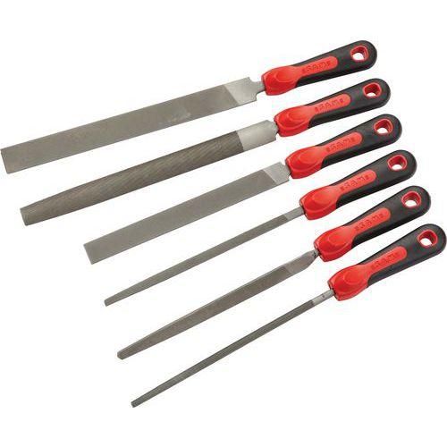 Illustration de : Jeu de 6 limes emmanchées