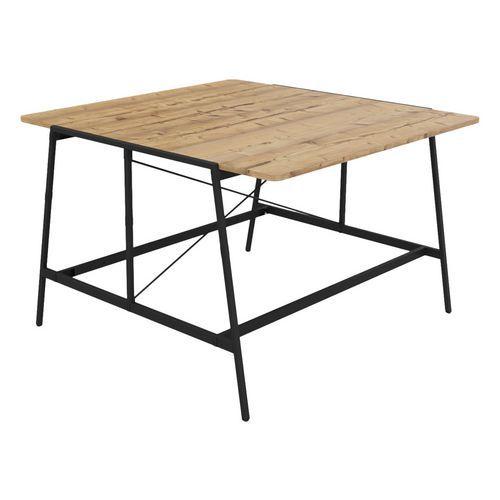 Table de réunion Alto 160x163x105 cm Noir/chêne brut thumbnail image 1