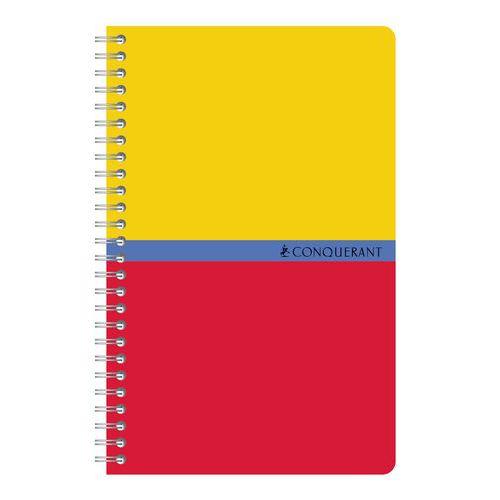 Illustration de : Carnet 180 pages 11x17cm 5x5 coloris assortis - Conquerant
