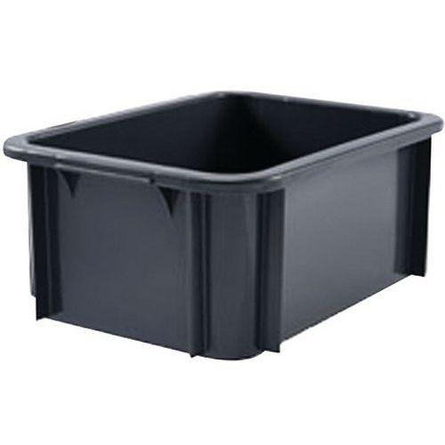 Illustration de : Bac gerbable rectangulaire - Longueur 400 à 600 mm - 12 à 55 L - Gilac